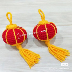 Hướng dẫn móc len Lồng Đèn Tết màu đỏ vàng