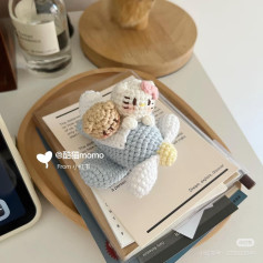 Hướng dẫn móc len máy bay Hello Kitty và Gấu nhỏ dễ thương