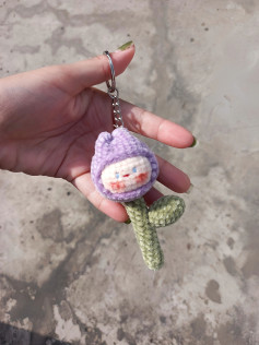 Hướng dẫn móc len Mochi Hoa Tulip màu tím dễ thương