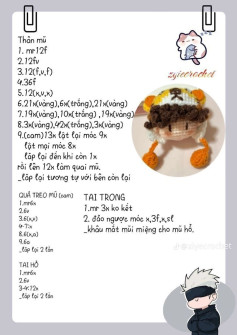 Hướng dẫn móc len mũ hổ dễ thương