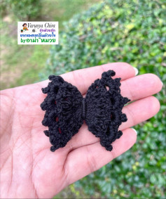 Hướng dẫn móc len nơ màu đen chi tiết từng bước