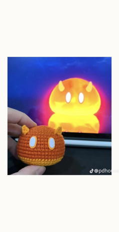 Hướng dẫn móc len Slime Nham và Thảo Genshin Impact chi tiết