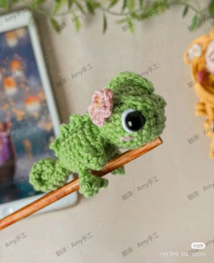 Hướng dẫn móc len thằn lằn xanh dễ thương