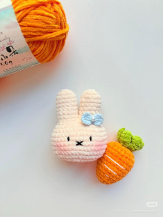 Hướng dẫn móc len Thỏ Miffy và cà rốt dễ thương