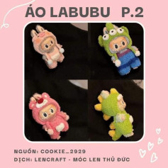 Hướng dẫn móc len trang phục cho búp bê Labubu: Mũ, quần và túi