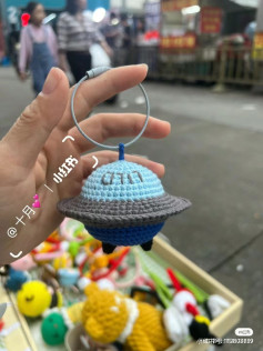 Hướng dẫn móc len UFO xanh xám - Mũ đĩa bay