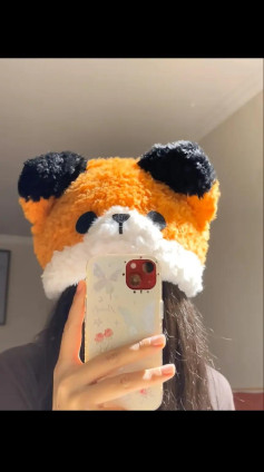 Hướng dẫn móc mũ con cáo màu cam trắng đen