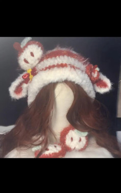 Hướng dẫn móc mũ cừu Giáng Sinh len bông mềm