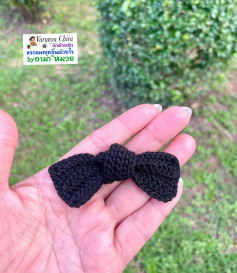 Hướng dẫn móc nơ cổ bướm màu đen