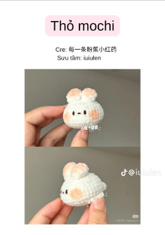 Hướng dẫn móc Thỏ Mochi trắng hồng dễ thương