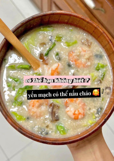 Hướng dẫn nấu cháo yến mạch tôm trứng bách thảo giảm cân ngon miệng