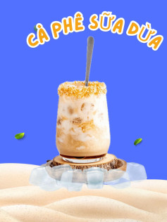 Hướng dẫn pha chế Cà phê sữa dừa mát lạnh với nước cốt dừa và sữa tươi