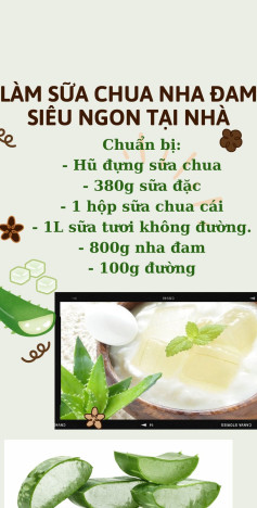 Hướng dẫn tự làm sữa chua nha đam mát lạnh tại nhà