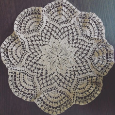 Intricate Floral Crochet Doily Pattern Chart with Detailed Stitch Instructions