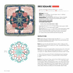 Iris Square Advanced Crochet Pattern Chart and Instructions