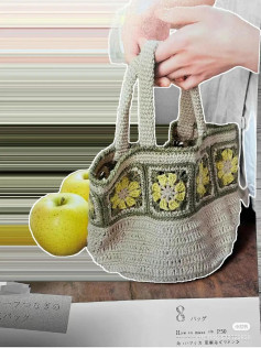 Japanese Crochet Bag Patterns: Floral Tote, Chevron Motif Bag, and Colorful Summer Shopper