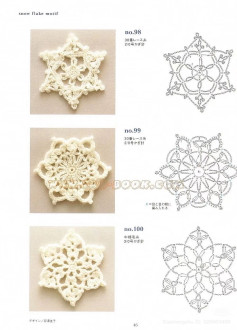 Japanese Snowflake Motif Crochet Charts Collection