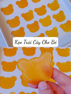 Kẹo Trái Cây Cho Bé: Kẹo Dẻo Hình Gấu Từ Táo Và Cam