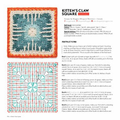 Kitten's Claw Square Crochet Pattern and Chart