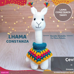 Lama Constanza Amigurumi Tarifi - Ücretsiz Móc Len Alpaca Pattern