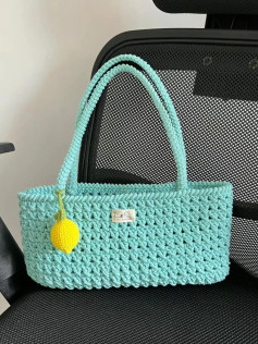 Lemon Crochet Tote Bag Pattern with Chart and Instructions
