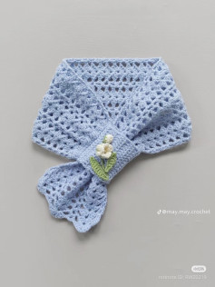 Lily of the Valley Warm Scarf Crochet Pattern