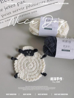 Lót Ly Con Cừu Nhỏ: Mẫu móc len hình cừu trắng đen, hướng dẫn chi tiết từng hàng