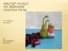 Мастер-класс по вязанию амигуруми улитки Риты: схема, материалы и пошаговое описание