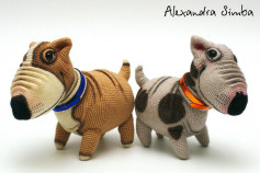 Мастер-класс по вязанию крючком щенков бульдога: Ж-помет, Булька Жулька и Погрызулька