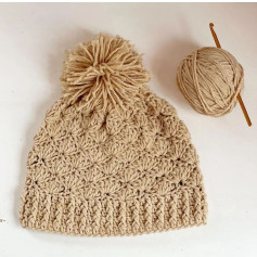 Mẫu đồ len mùa thu đông: Mũ có tua rua, khăn choàng và túi xách tròn từ Artelanas