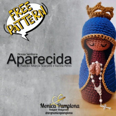 Mẫu móc len miễn phí Búp bê Đức Mẹ Aparecida