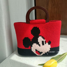 Mickey Mouse Crochet Bag Pattern Chart with Pixel Design