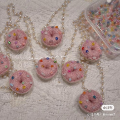 Mini Crochet Donut Keychain Pattern: Colorful Beaded Tutorial with Chart