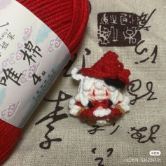 Mini Witch Crochet Amigurumi Pattern with Red Hat and White Hair