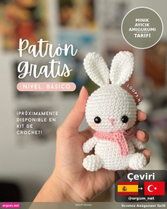 Minik Ayıcık Amigurumi - Hướng dẫn móc thỏ bông trắng dễ thương