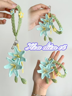 Móc treo hoa diên vĩ xanh - Hướng dẫn chi tiết