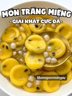 Món tráng miệng Chanh dây giải khát cực đã với bột năng và trân châu