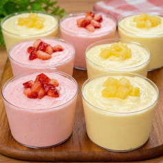 Mousse de Frutas com Apenas 2 Ingredientes: Abacaxi e Morango - Receita Rápida e Deliciosa