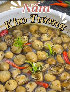Nấm Kho Tương - Món ăn đơn giản, dễ làm với nấm rơm kho nước tương đậm đà