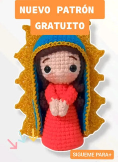 Nuevo Patrón Gratuito: Virgen de Guadalupe Amigurumi