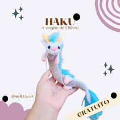 Padrão Gratuito de Amigurumi Haku (A Viagem de Chihiro) - Receita Completa em Português