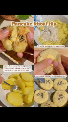 Pancake khoai tây phô mai chiên giòn, công thức làm bánh ăn sáng đơn giản và ngon