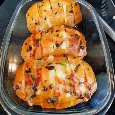 Pão de Alho com Muçarela e Requeijão - Receita Deliciosa para Churrasco