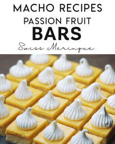 Passion Fruit Bars Recipe with Shortbread Crust and Swiss Meringue Topping