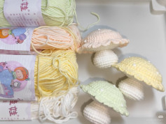 Pastel Mushroom Amigurumi Crochet Pattern Chart