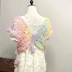 Pastel Rainbow Butterfly Crochet Wrap Pattern Chart