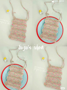 Pastel Wavy Texture Crochet Bag Pattern Chart
