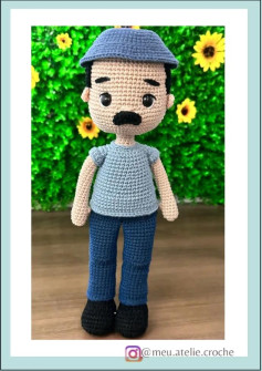 Patrão Seu Madruga - Amigurumi Chaplin
