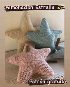 Patrón Almohadón Estrella Crochet