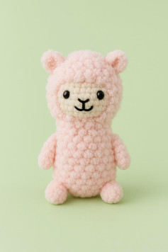 Patrón Alpaca Dulce: Amigurumi Rosa Suave